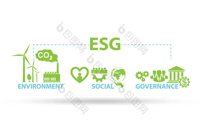 ESG concept as environmental and social governance