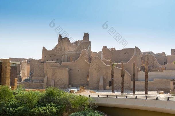Dariyah粘土城堡中的历史建筑，也被称为Dereyeh和Dariyya，位于沙特阿拉伯利雅得的一个城镇，是Diriyah酋长国首都沙特王室的发源地.