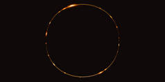 金光曲线抽象圆背景闪烁着闪光3D图解