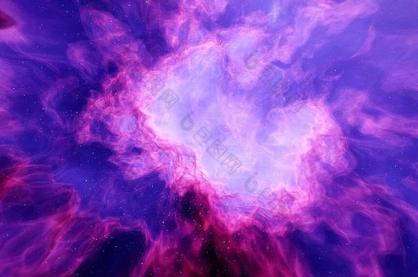 太空中的红紫色星<strong>云</strong>，马头星<strong>云</strong>，遥远星系中不同寻常的五彩斑斓星<strong>云</strong>，红色星<strong>云</strong>3D