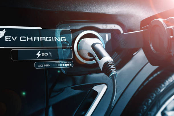 电动汽车电动汽车充电站在替代绿色能源概念中的应用