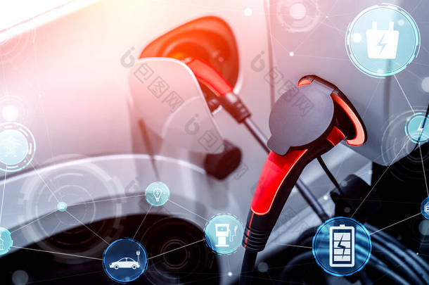 电动汽车电动汽车充电站在替代绿色能源概念中的应用