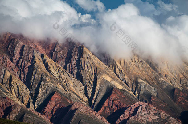 The amazing jagged peaks of Serranias de la Hornocal in the northern province of Jujuy in Argentina.