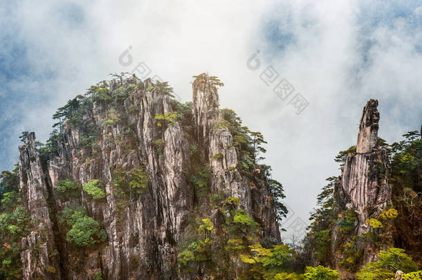 中国安徽黄山黄山世界自然和文化遗产<strong>名胜古迹</strong>- -黄山的更新梯田景观.