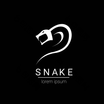 向量蛇简单的 logo 设计元素.图片