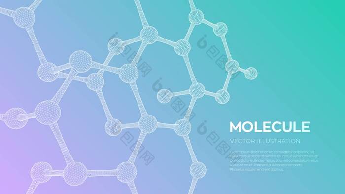 分子结构原子神经元分子和化学配方医学科学图片-包图网企业站