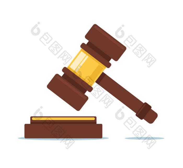 司法裁判法院锤击概念矢量平面卡通平面设计图片-包图网企业站