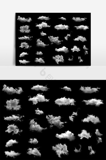 简约真实的白云免抠元素图片