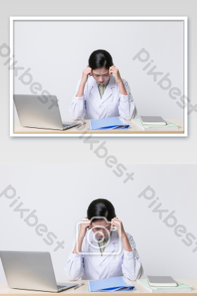 烦恼苦恼的医生形象片