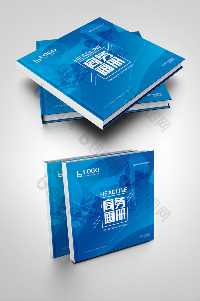 蓝色时尚电子科技电器互联网画册封面