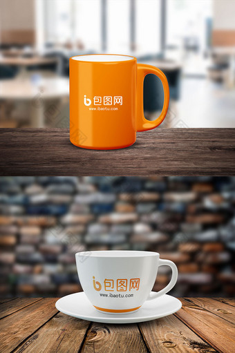 LOGO样机咖啡杯贴图效果图片