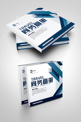 蓝色时尚地产公司互联网科技网络画册封面