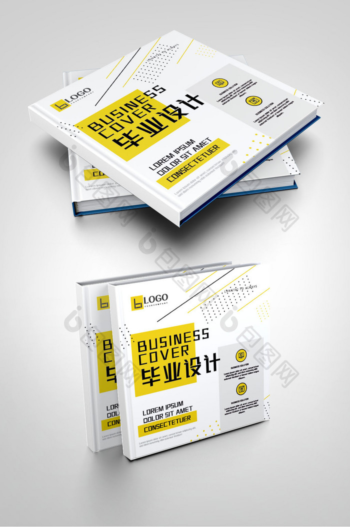 黄色时尚毕业设计工作室广告文化传媒封面