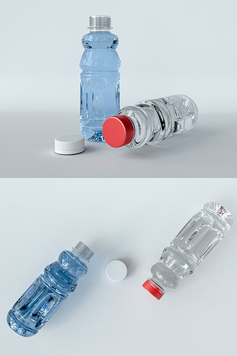 C4D饮料瓶塑料瓶模型(OC渲染器)图片