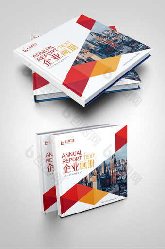 红色大气建筑公司地产项目工程画册封面图片