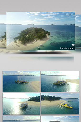 美丽的海岛自然风光视频图片
