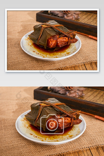 嘉兴粽叶红烧肉五花肉特产美食摄影图片