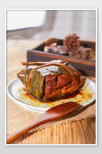 嘉兴特产粽叶红烧肉五花肉美食摄影图片