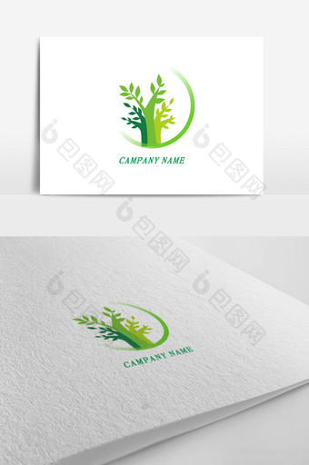绿色环保矢量简约公司创意logo图片