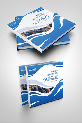 蓝色网络公司互联网企业画册封面