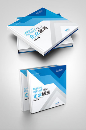 蓝色时尚广告公司互联网公司企业画册封面