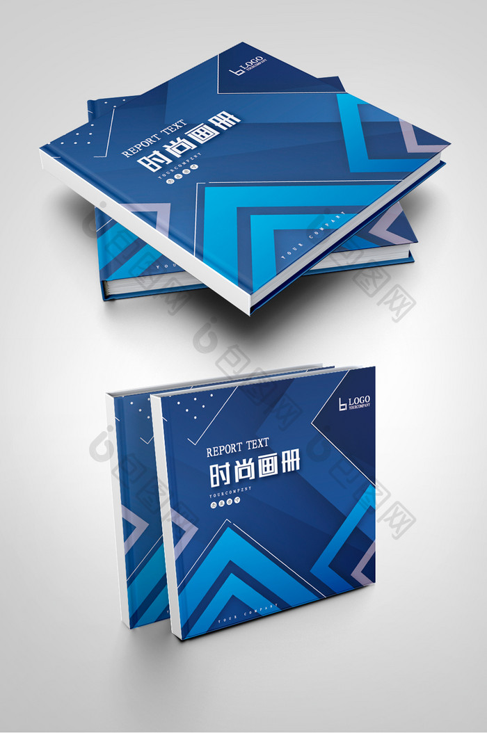 蓝色时尚互联网产品科技公司画册封面