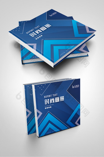 蓝色时尚互联网产品科技公司画册封面图片