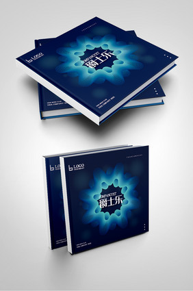 蓝色抽象爵士乐音乐会传媒公司画册封面
