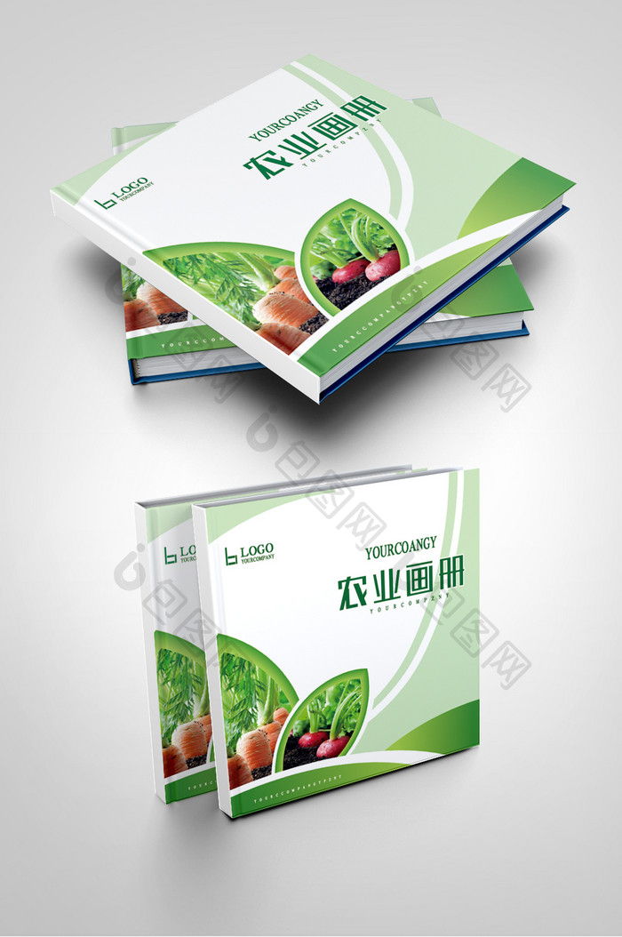 绿色时尚有机食品农业公司农产品画册封面