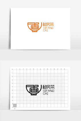 餐饮大气logo私房菜标志设计简单大气