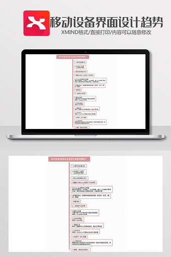 移动设备界面设计思维导图xmind模板图片