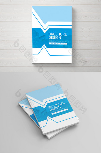 蓝色 几何大气创意企业画册封面设计图片