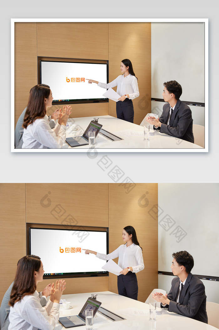 会议室显示屏投屏投影仪海报样机