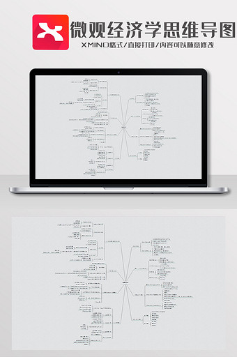 简约风微观经济学思维导图XMind模板图片