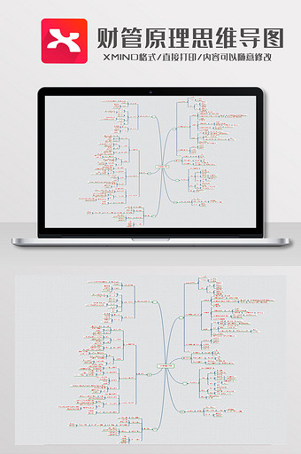 简约风财管原理思维导图XMind模板图片