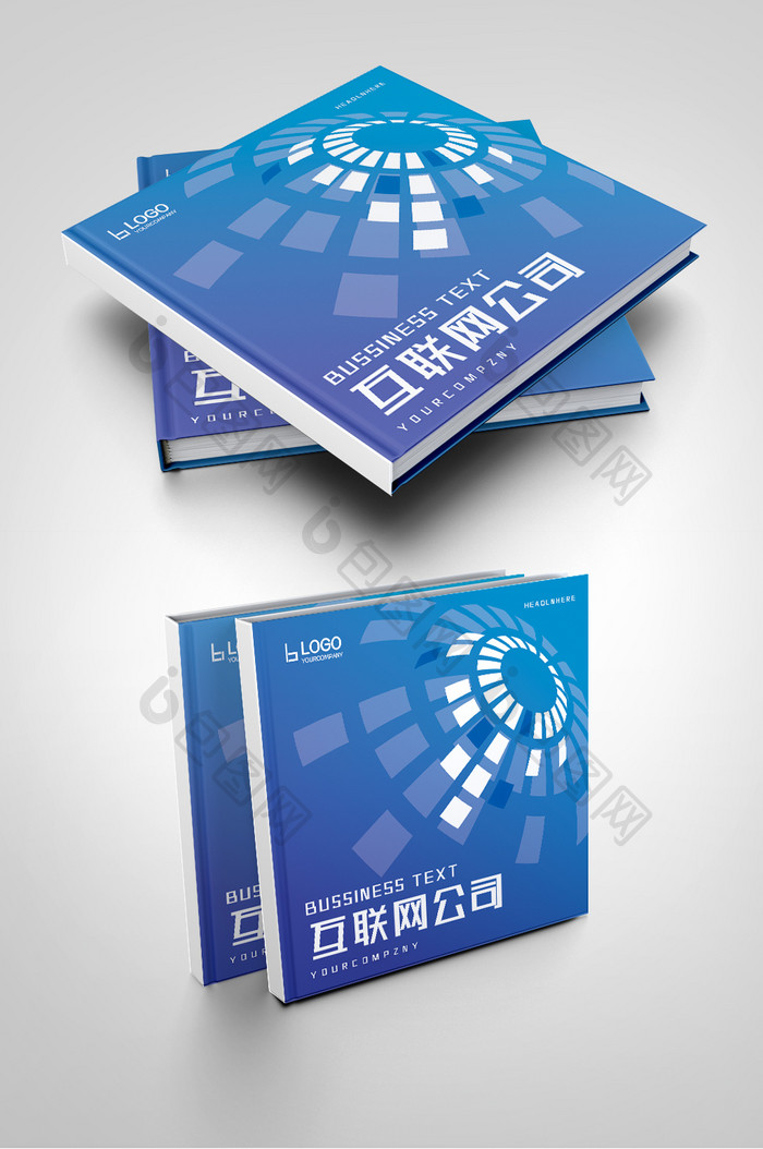 蓝色大气互联网电子科技产品说明画册封面