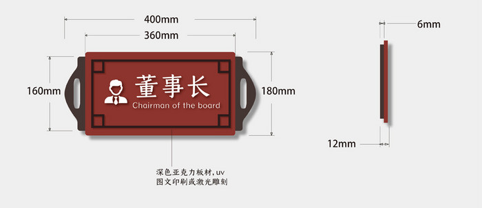 简约时尚商务企业公司办公导视VI门牌