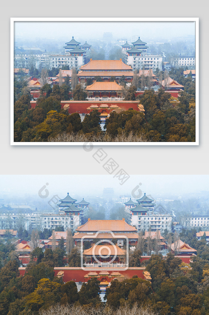 北京故宫南中轴线全景城市摄影