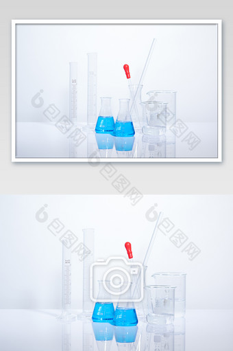 医疗生物研究玻璃仪器摄影图片