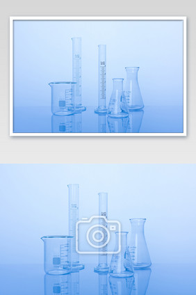 生化实验科学研究玻璃仪器摄影图片