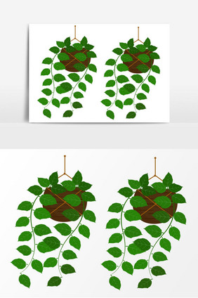 绿色植物室内除甲醛矢量元素