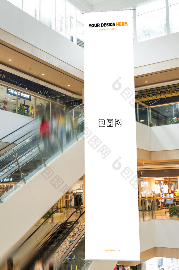 商场中心购物中心巨大吊旗道旗横幅图片图片