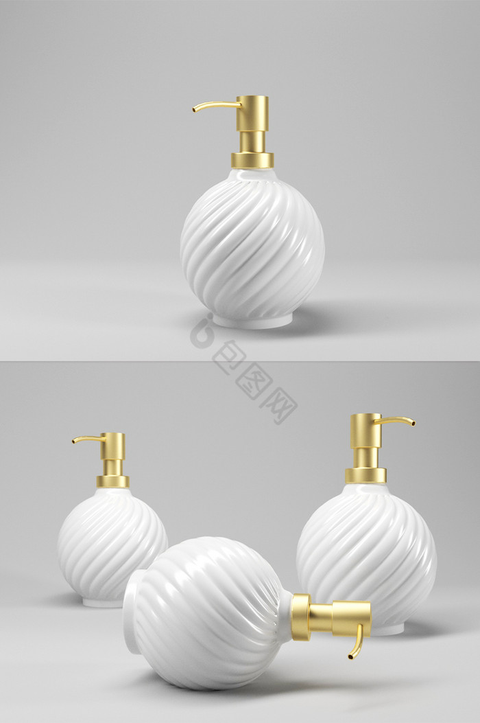 陶瓷化妆品包装瓶c4d产品样机oc