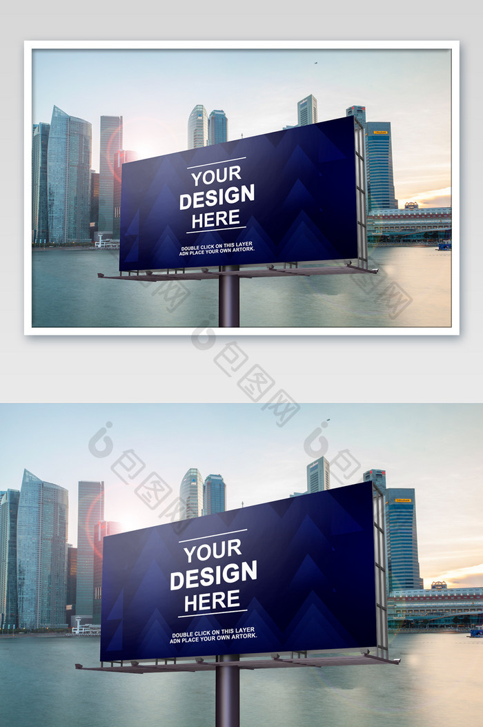 新加坡政府大厦城市建筑户外广告位海报样机