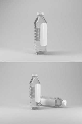 矿泉水瓶子C4D模型图片