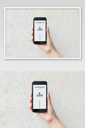 单手握手机展示界面样机