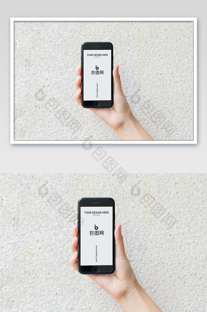 单手握手机展示界面样机