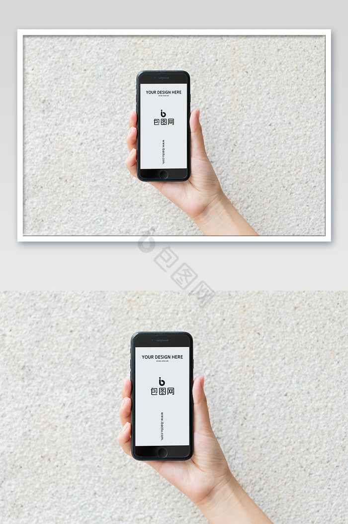 单手握手机展示界面图片