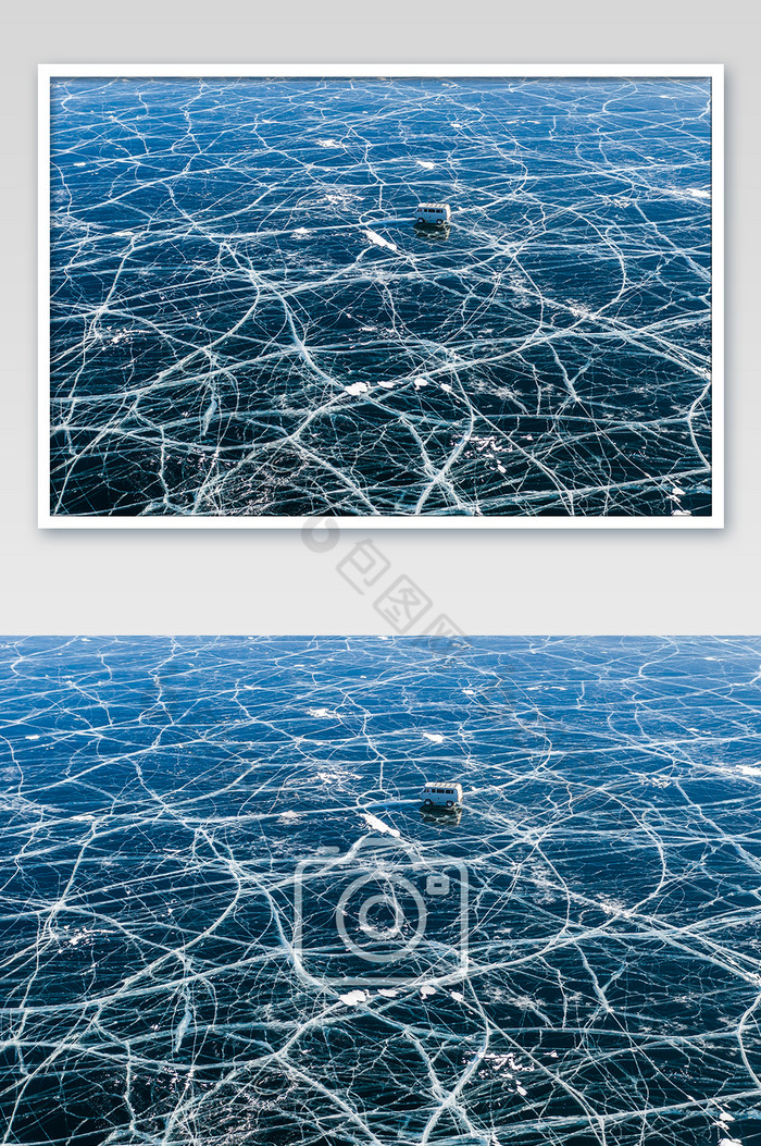 贝加尔湖蓝冰冰裂 摄影图片蓝色 大气图片图片