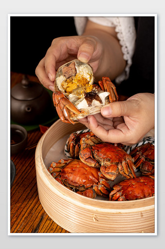生鲜水产餐饮美食大闸蟹摄影图片